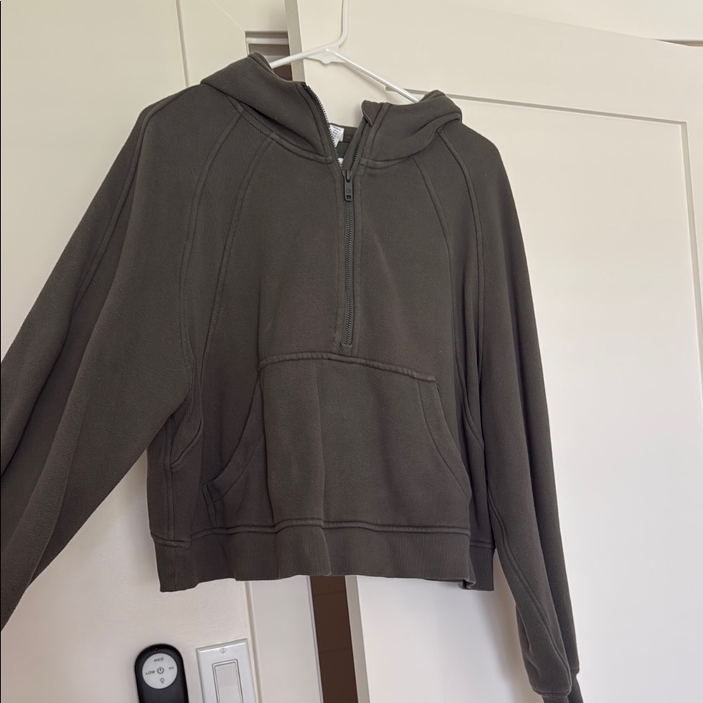 Dark Green Half-Zip Hoodie